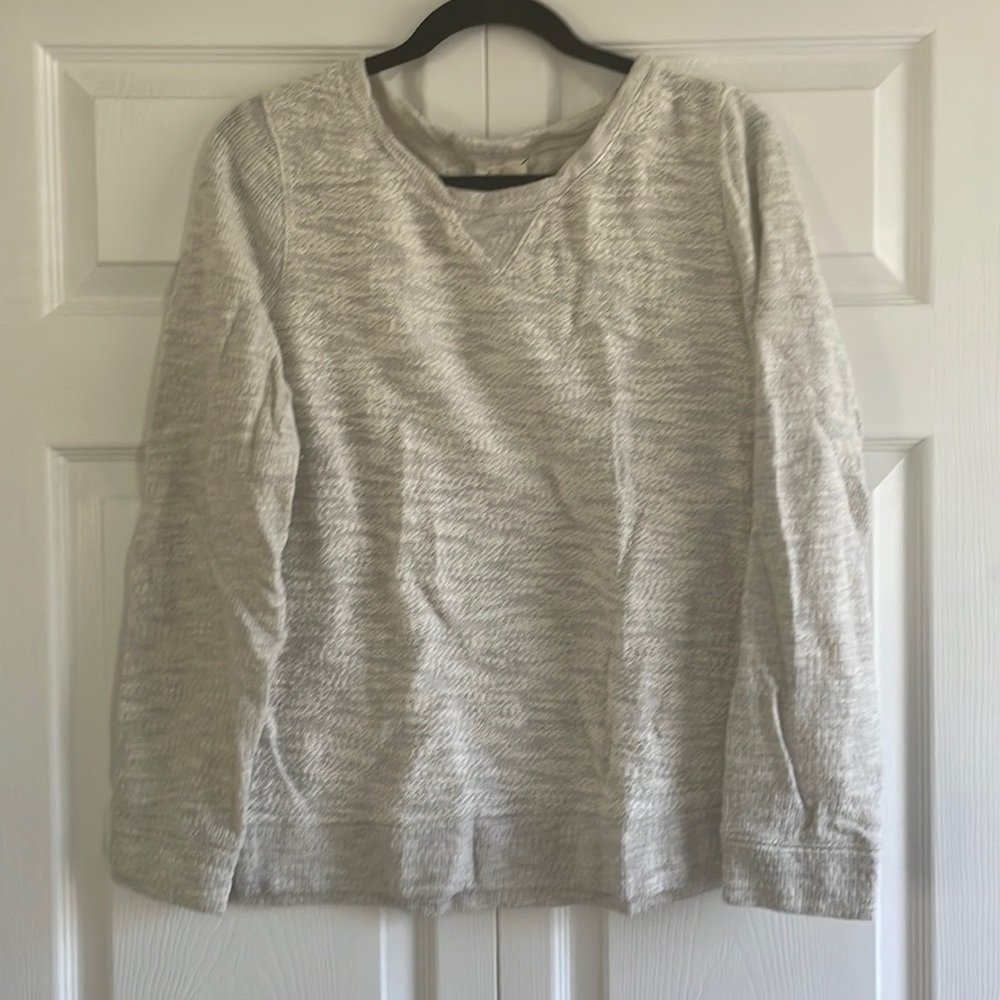 Lou & Grey Heathered Light Weight Crew Neck Sweater